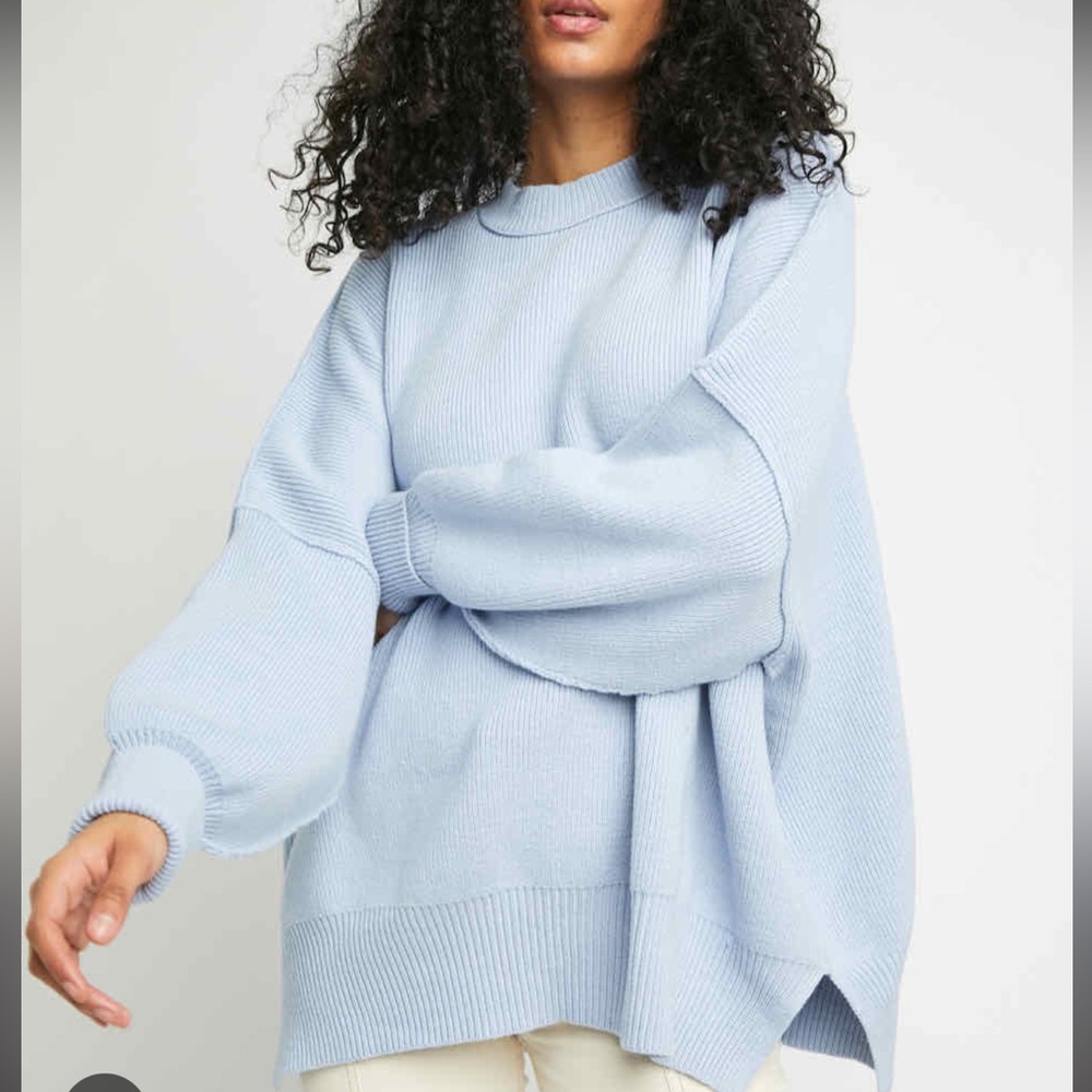 Free People Easy Street Tunic Light Blue